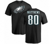 Nike Philadelphia Eagles #80 Jordan Matthews Black Name & Number Logo T-Shirt