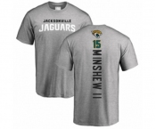 Football Jacksonville Jaguars #15 Gardner Minshew II Ash Backer T-Shirt
