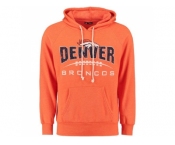 Denver Broncos Majestic Orange First Down Tri-Blend Pullover Hoodie