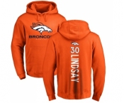 NFL Nike Denver Broncos #30 Phillip Lindsay Orange Backer Pullover Hoodie