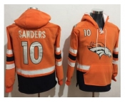 Nike Denver Broncos #10 Emmanuel Sanders Orange Navy Blue Name & Number Pullover NFL Hoodie