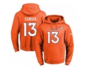 Nike Denver Broncos #13 Trevor Siemian Orange Name & Number Pullover NFL Hoodie