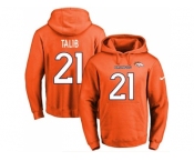 Nike Denver Broncos #21 Aqib Talib Orange Name & Number Pullover NFL Hoodie
