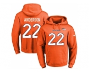 Nike Denver Broncos #22 C.J. Anderson Orange Name & Number Pullover NFL Hoodie