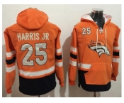 Nike Denver Broncos #25 Chris Harris Jr Orange Navy Blue Name & Number Pullover NFL Hoodie