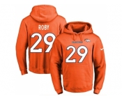 Nike Denver Broncos #29 Bradley Roby Orange Name & Number Pullover NFL Hoodie