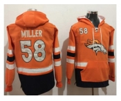 Nike Denver Broncos #58 Von Miller Orange Navy Blue Name & Number Pullover NFL Hoodie