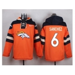 Nike Denver Broncos #6 Mark Sanchez Orange Player Pullover NFL Hoodie