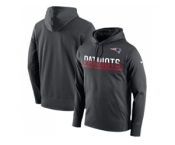 Men's New England Patriots Nike Anthracite Sideline Circuit Pullover Performance Hoodie