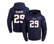 Nike New England Patriots #29 LeGarrette Blount Navy Blue Name & Number Pullover NFL Hoodie