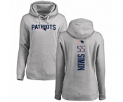 Football Women's New England Patriots #55 John Simon Ash Backer Pullover Hoodie