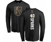 Hockey Vegas Golden Knights #40 Garret Sparks Black Backer Long Sleeve T-Shirt