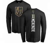 NHL Adidas Vegas Golden Knights #11 Curtis McKenzie Black Backer Long Sleeve T-Shirt