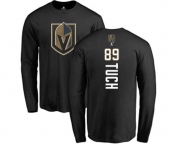 NHL Adidas Vegas Golden Knights #89 Alex Tuch Black Backer Long Sleeve T-Shirt