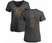 NHL Women Adidas Vegas Golden Knights #26 Paul Stastny Charcoal One Color Backer T-Shirt