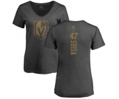 NHL Women Adidas Vegas Golden Knights #47 Luca Sbisa Charcoal One Color Backer T-Shirt
