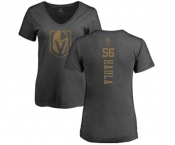 NHL Women Adidas Vegas Golden Knights #56 Erik Haula Charcoal One Color Backer T-Shirt