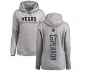 NHL Women Adidas Vegas Golden Knights #57 David Perron Gray Backer Pullover Hoodie