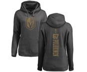 NHL Women Adidas Vegas Golden Knights #67 Teemu Pulkkinen Charcoal One Color Backer Pullover Hoodie