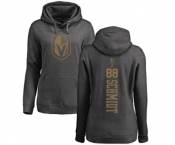 NHL Women Adidas Vegas Golden Knights #88 Nate Schmidt Charcoal One Color Backer Pullover Hoodie