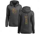 NHL Women Adidas Vegas Golden Knights #92 Tomas Nosek Charcoal One Color Backer Pullover Hoodie