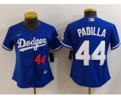 Youth Los Angeles Dodgers #44 Vicente Padilla Number Blue Cool Base Stitched Jersey