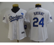 Youth Nike Los Angeles Dodgers #24 Kobe Bryant  White Series Champions Authentic Jersey