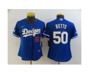 Youth Nike Los Angeles Dodgers #50 Mookie Betts Blue Series Champions Authentic Jersey
