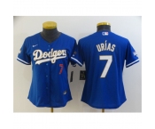 Youth Nike Los Angeles Dodgers #7 Julio Urias Blue Series Champions Authentic Jersey