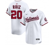 Men's Washington Nationals #20 Keibert Ruiz White 2025 Home Limited Stitched Baseball Jersey