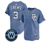 Men's Washington Nationals #3 Dylan Crews Blue 2025 City Connect Limited Stitched Baseball Jersey