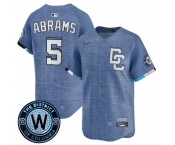 Men's Washington Nationals #5 CJ Abrams Blue 2025 City Connect Limited Stitched Baseball Jersey