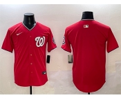 Men's Washington Nationals Blank Red Limited Stitched Baseball Jersey