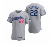 Los Angeles Dodgers #22 Clayton Kershaw Gray 2020 World Series Champions Road Authentic Jersey