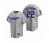Los Angeles Dodgers #22 Clayton Kershaw Gray 2020 World Series Replica Road Jersey
