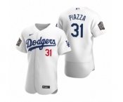 Los Angeles Dodgers #31 Mike Piazza Nike White 2020 World Series Authentic Jersey