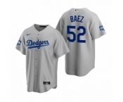 Los Angeles Dodgers #52 Pedro Baez Gray 2020 World Series Champions Replica Jersey