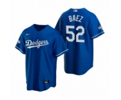 Los Angeles Dodgers #52 Pedro Baez Royal 2020 World Series Champions Replica Jersey