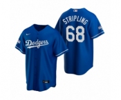 Los Angeles Dodgers #68 Ross Stripling Royal 2020 World Series Champions Replica Jersey