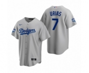 Los Angeles Dodgers #7 Julio Urias Gray 2020 World Series Champions Replica Jersey