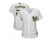 Women New York Yankees #27 Giancarlo Stanton White Strip 2018 Memorial Day Cool Base Stitched MLB Jersey Women New York Yankees #27 Giancarlo Stanton White Strip 2018 Memorial Day Cool Base Stitched MLB Jersey