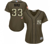 Women's Majestic New York Yankees #33 Greg Bird Authentic Green Salute to Service MLB Jersey Women's Majestic New York Yankees #33 Greg Bird Authentic Green Salute to Service MLB Jersey