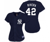 Women's Majestic New York Yankees #42 Mariano Rivera Authentic Navy Blue MLB Jersey Women's Majestic New York Yankees #42 Mariano Rivera Authentic Navy Blue MLB Jersey