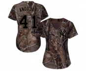Women's New York Yankees #41 Miguel Andujar Authentic Camo Realtree Collection Flex Base Baseball Jersey