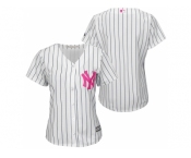 Women's New York Yankees White Home 2016 Mother's Day Cool Base Team Jersey Women's New York Yankees White Home 2016 Mother's Day Cool Base Team Jersey