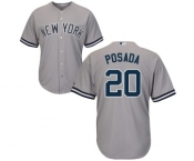 Youth Majestic New York Yankees #20 Jorge Posada Authentic Grey Road MLB Jersey Youth Majestic New York Yankees #20 Jorge Posada Authentic Grey Road MLB Jersey