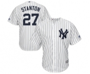 Youth Majestic New York Yankees #27 Giancarlo Stanton Authentic White Home MLB Jersey Youth Majestic New York Yankees #27 Giancarlo Stanton Authentic White Home MLB Jersey