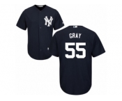 Youth Majestic New York Yankees #55 Sonny Gray Replica Navy Blue Alternate MLB Jersey Youth Majestic New York Yankees #55 Sonny Gray Replica Navy Blue Alternate MLB Jersey