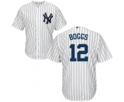 Youth New York Yankees #12 Wade Boggs Authentic White Home Baseball Jersey Youth New York Yankees #12 Wade Boggs Authentic White Home Baseball Jersey