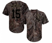 Youth New York Yankees #15 Thurman Munson Authentic Camo Realtree Collection Flex Base Baseball Jersey Youth New York Yankees #15 Thurman Munson Authentic Camo Realtree Collection Flex Base Baseball Jersey